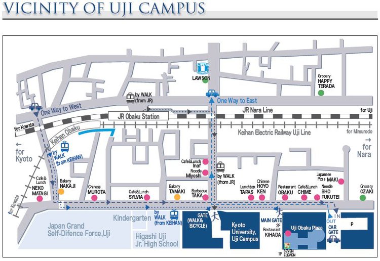 Vicinity of Uji Campus