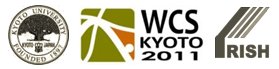 Logotypes: Kyoto University, WCS Kyoto2011 and RISH.