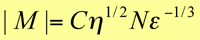 |M|=(C^1/2)(N^-1/3)