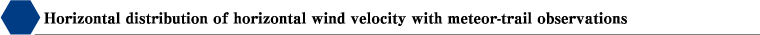 Horizontal distribution of horizontal wind velocity with meteor-trail observations 